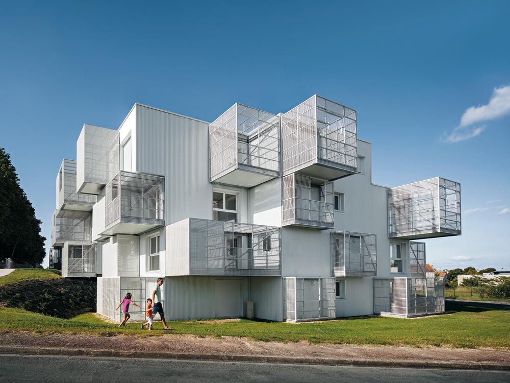 Social Housing Apartments White Clouds In Saintes Detail Inspiration